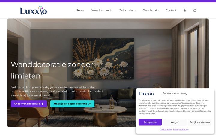 Screenshot of luxxio.nl