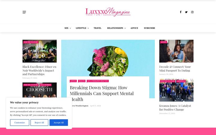 Screenshot of luxxxemag.com