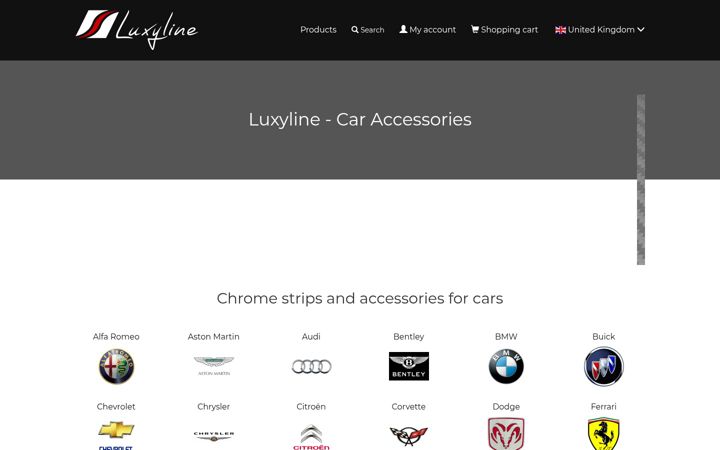 Screenshot of luxyline.co.uk