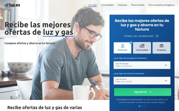 Screenshot of luz.es