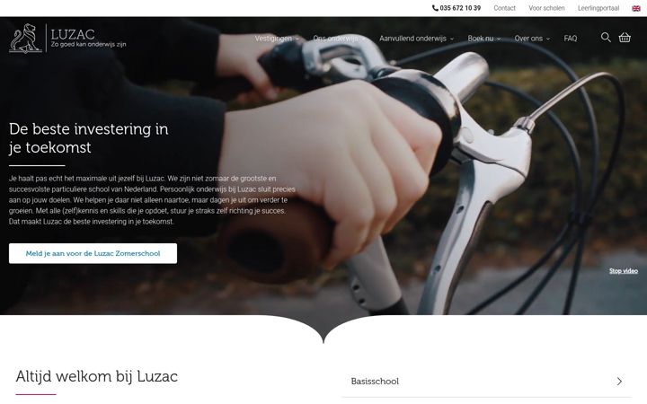 Screenshot of luzac.nl