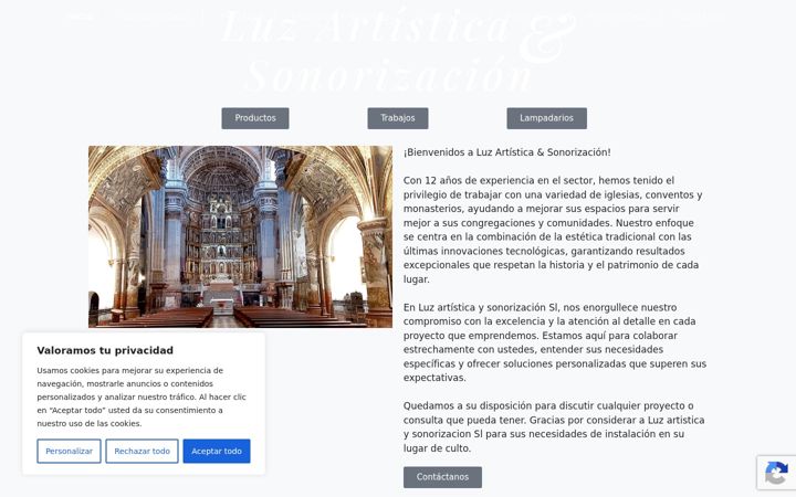 Screenshot of luzartistica.com