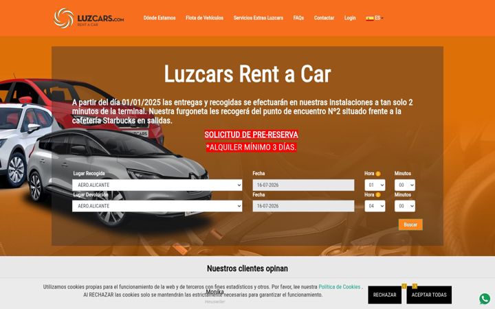 Ekrānuzņēmums no luzcars.com