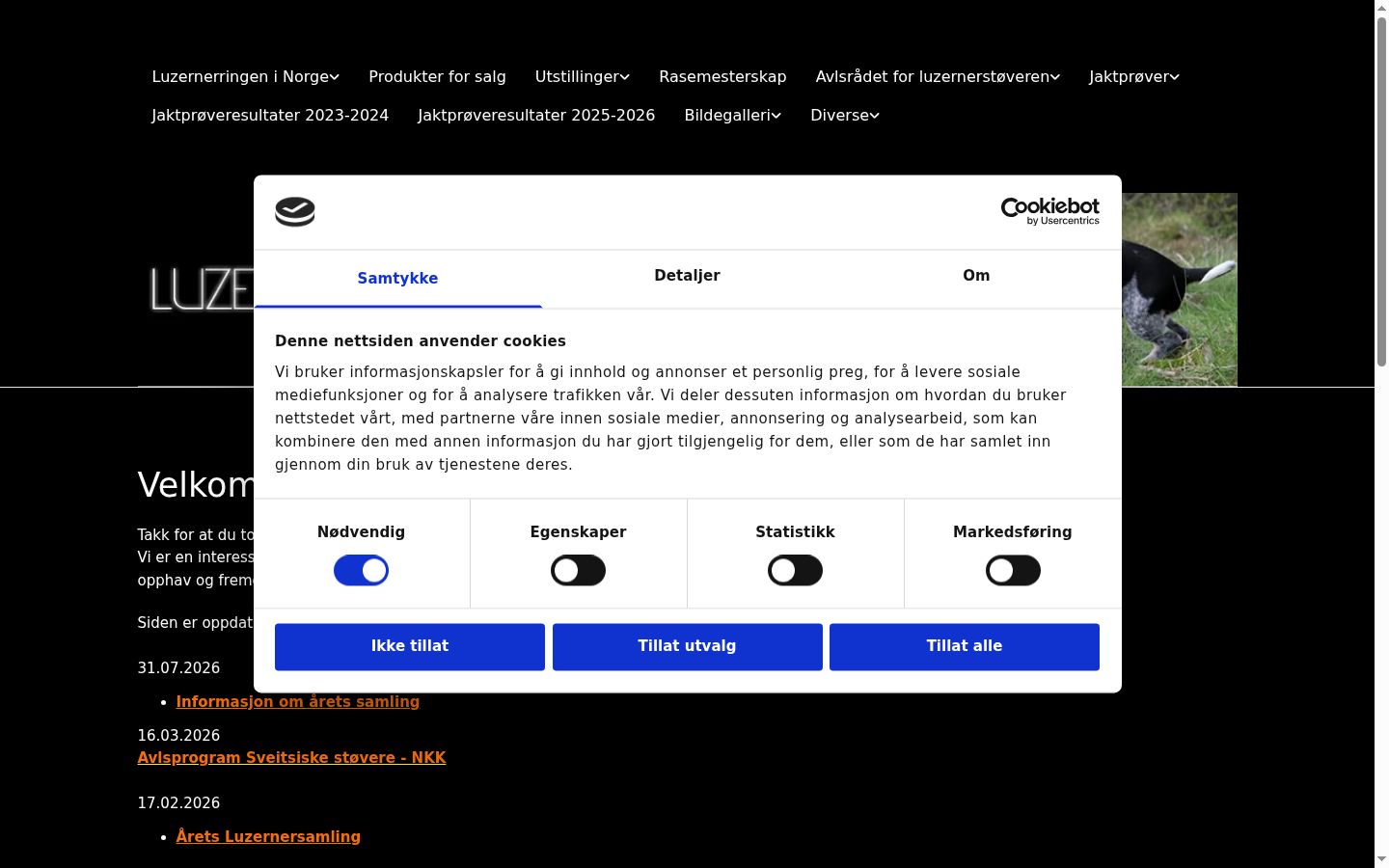 Screenshot del banner di consenso mostrato prima di qualsiasi interazione
