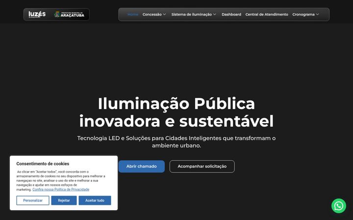 Screenshot of luzesdearacatuba.com.br