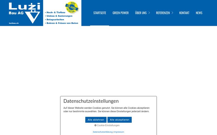 Screenshot of luzibau.ch