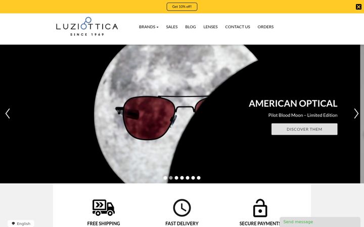 Screenshot of luziottica.it