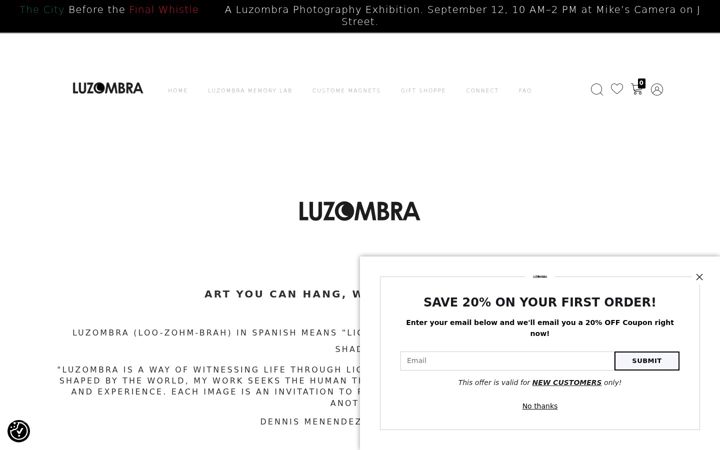 Screenshot of luzombra.com