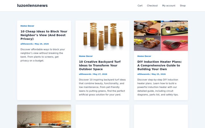 Screenshot of luzonlensnews.blog