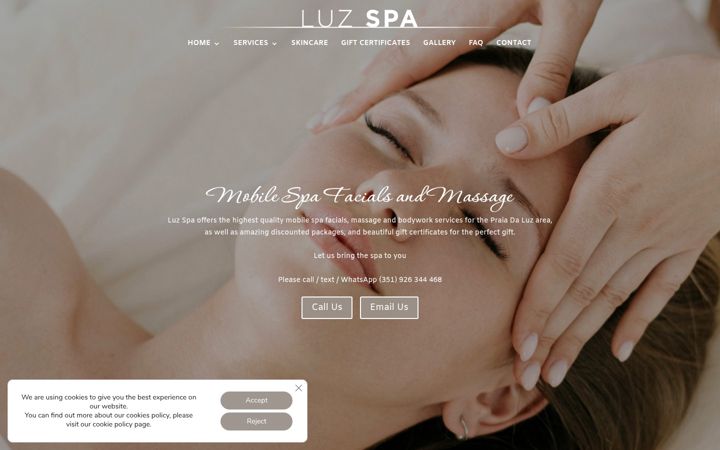 Screenshot of luzspa.com