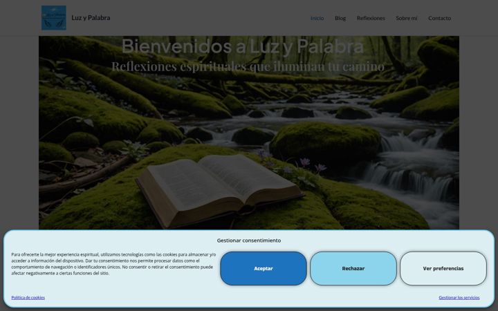Screenshot of luzypalabra.com