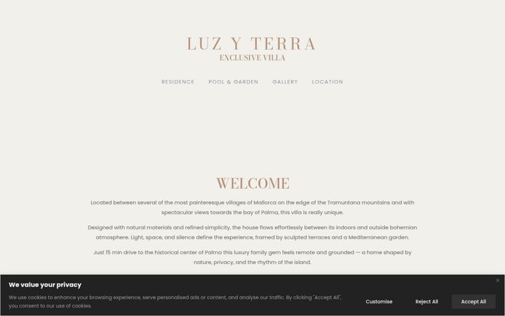 Screenshot of luzyterra.com