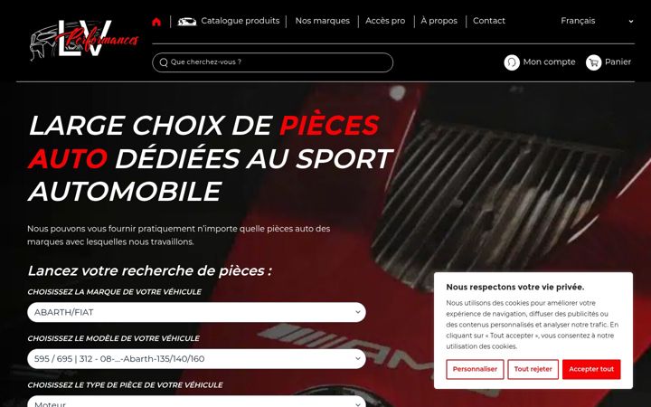 Screenshot of lv-performances.com