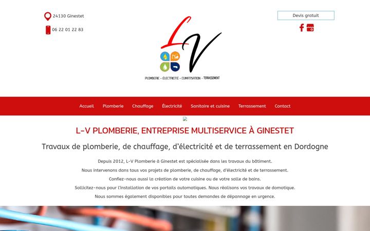Screenshot of lv-plomberie-assainissement.fr