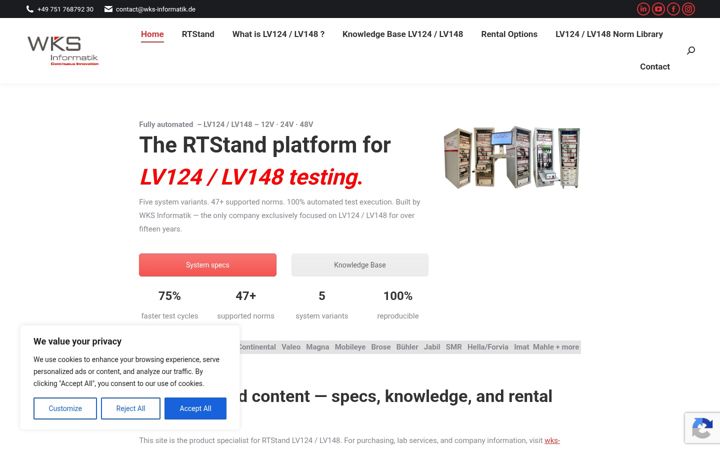 Screenshot of lv124-rtstand.com