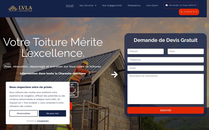 Screenshot of lvla-couverture.fr