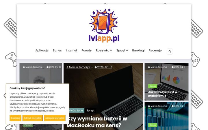 Screenshot of lvlapp.pl