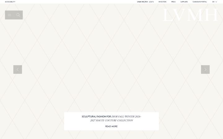Screenshot του lvmh.com