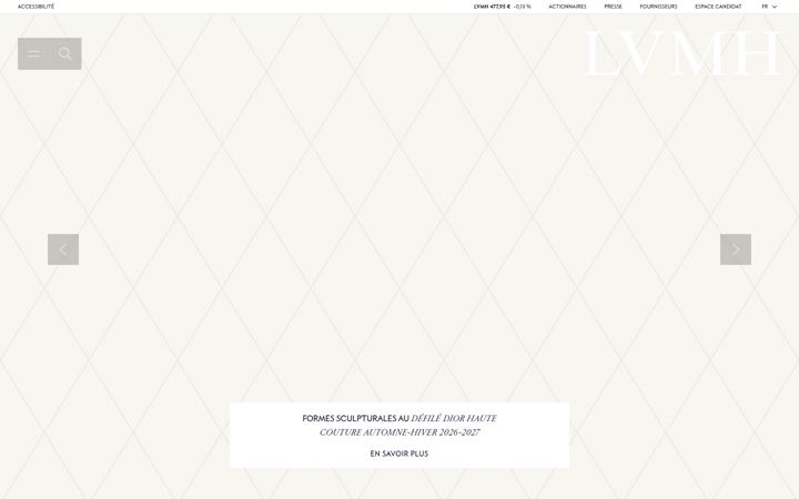 Screenshot of lvmh.fr