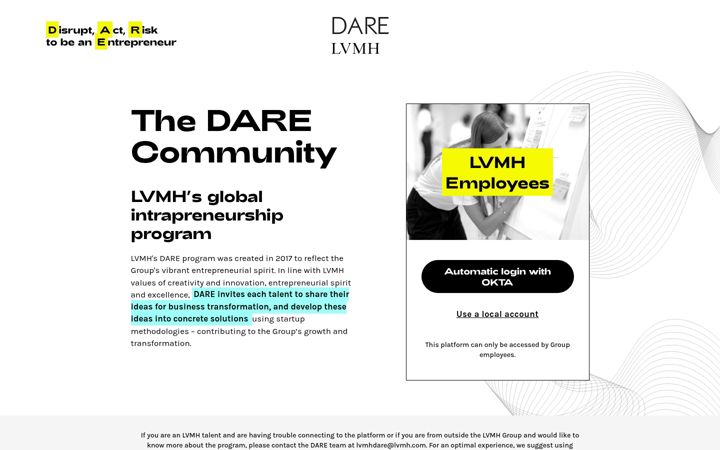 Screenshot of lvmhdare.com