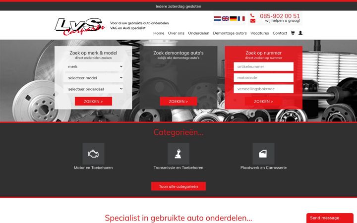 Screenshot of lvscarparts.com