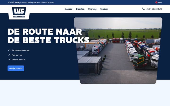 Screenshot of lvsusedtrucks.com