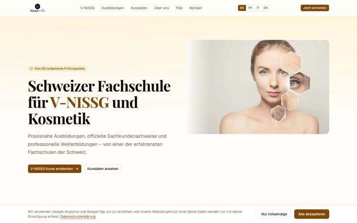 Screenshot of lwakademie.ch