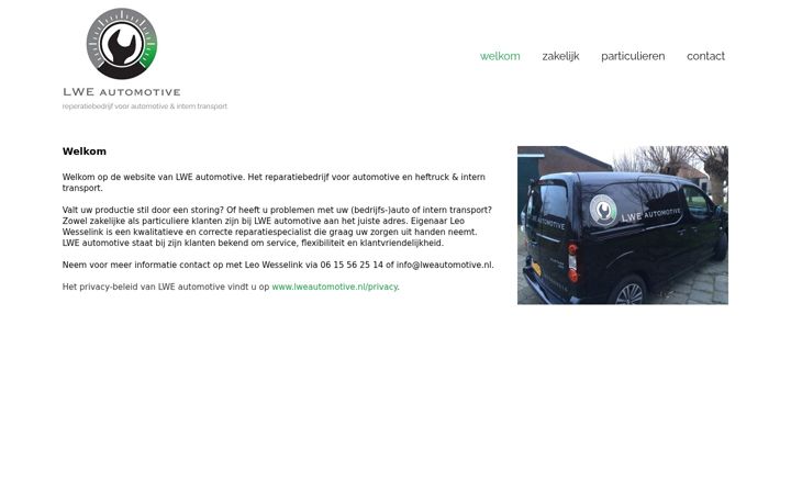 Screenshot of lweautomotive.nl