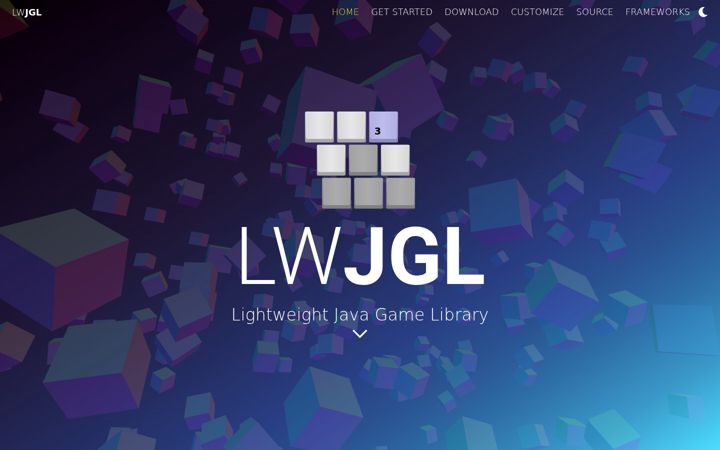 Screenshot of lwjgl.org