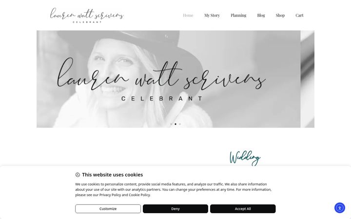 Screenshot of lwscelebrant.co.uk