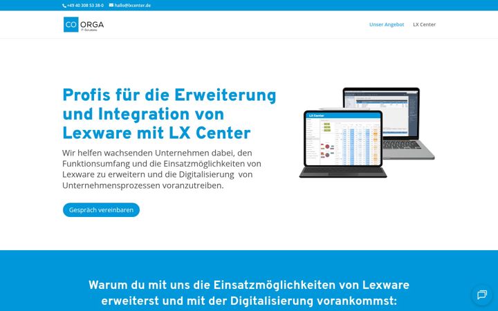 Screenshot of lxcenter.de