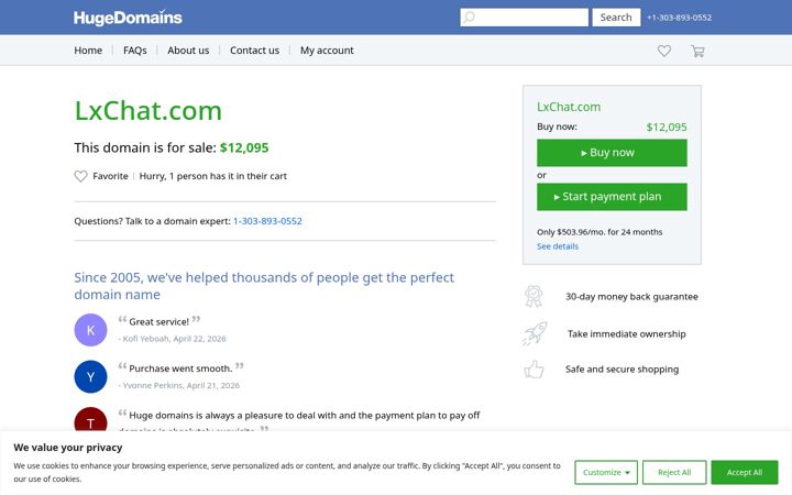 Screenshot of lxchat.com