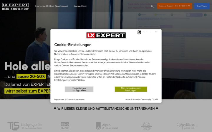 Screenshot of lxexpert.de