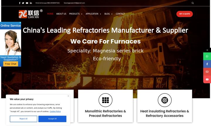 Screenshot of lxrefractory.com