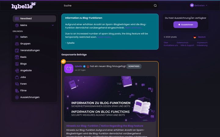 Screenshot of lybelle.de