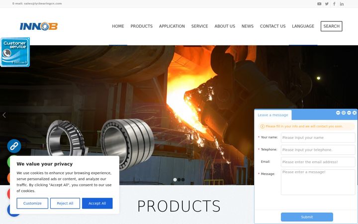 Screenshot of lycbearingcn.com