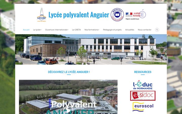 Screenshot of lycee-anguier.fr