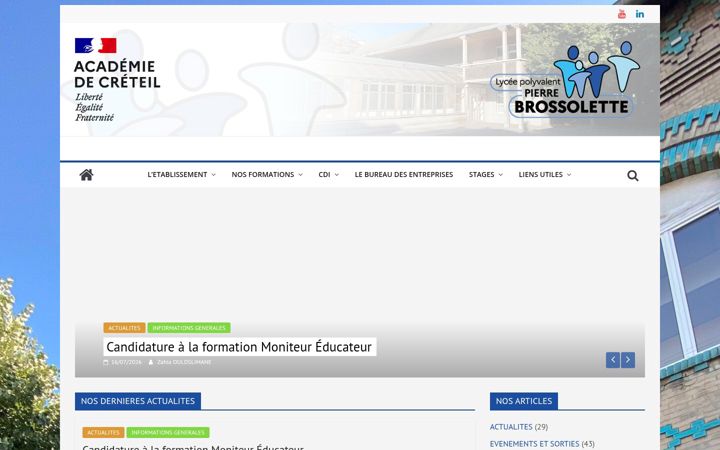 Screenshot of lycee-brossolette.fr