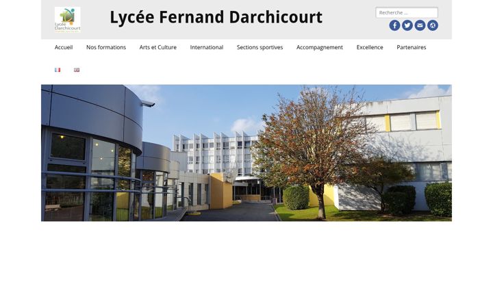 Screenshot of lycee-darchicourt.net