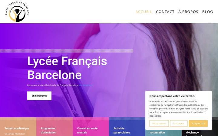 Screenshot of lycee-francais-barcelone.com