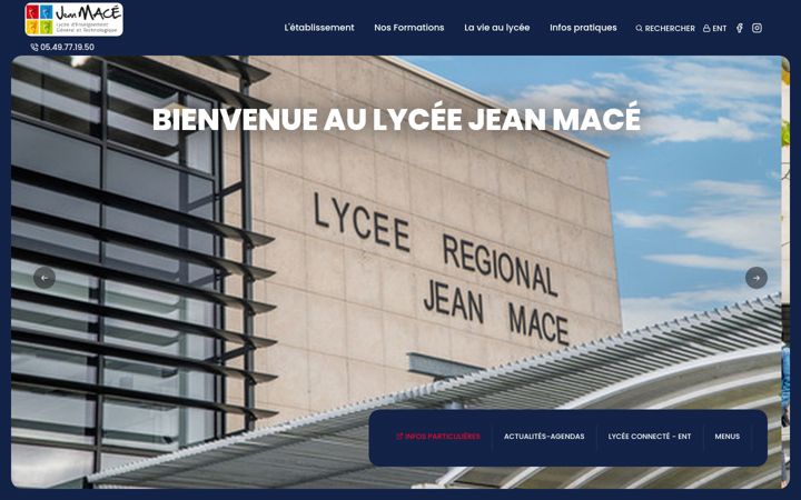 Screenshot of lycee-jeanmace.fr