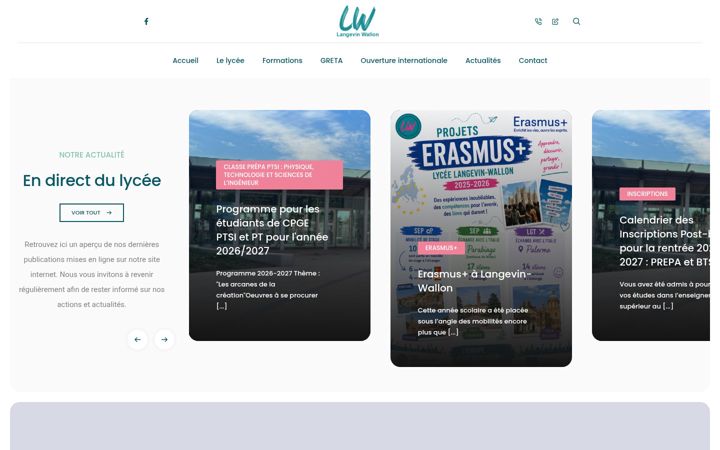 Screenshot of lycee-langevin-wallon.com
