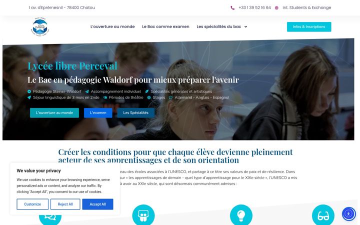 Screenshot of lyceeperceval.org