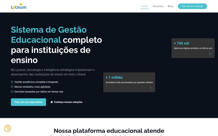 Screenshot of lyceum.com.br