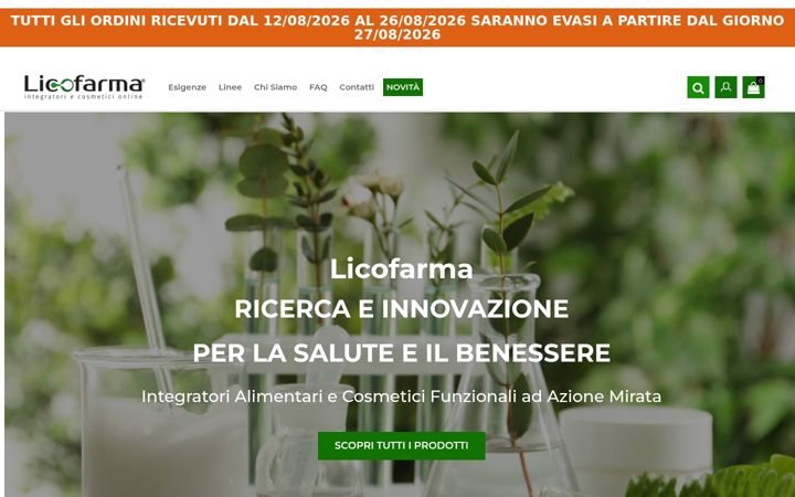 Screenshot of lycopenestore.it