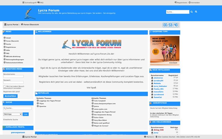 Screenshot of lycra-forum.2ix.de