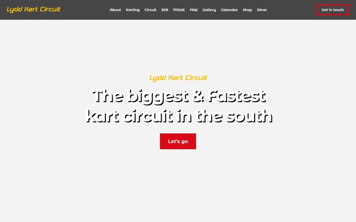 Screenshot of lyddkartcircuit.com