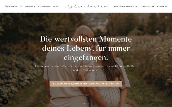 Screenshot of lydiabeckerfotografie.de
