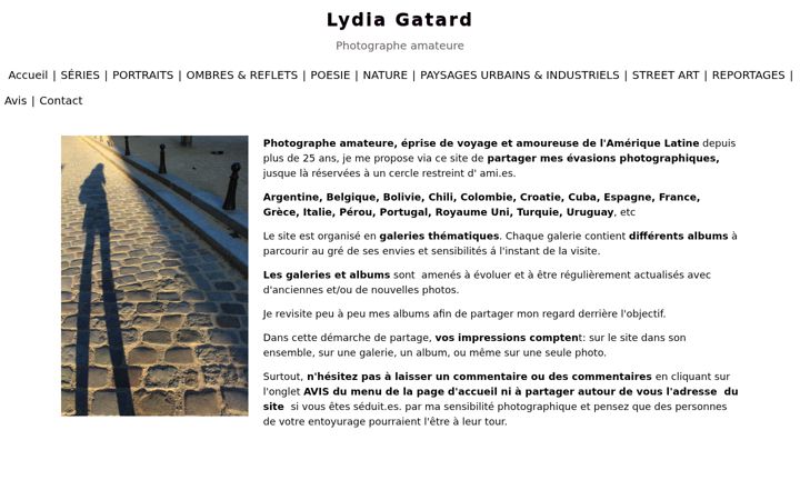 Screenshot of lydiagatard.com