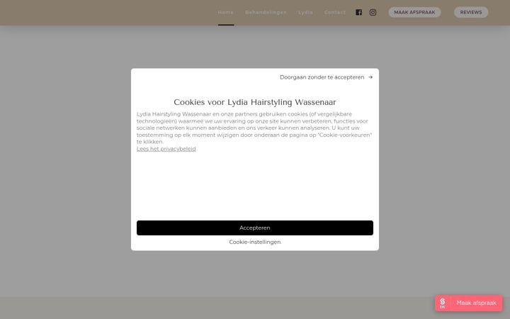 Screenshot of lydiahairstyling-wassenaar.nl